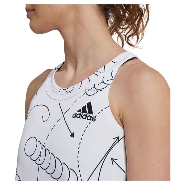 Adidas Hihaton T-paita Club Graphic Valkoinen M Nainen