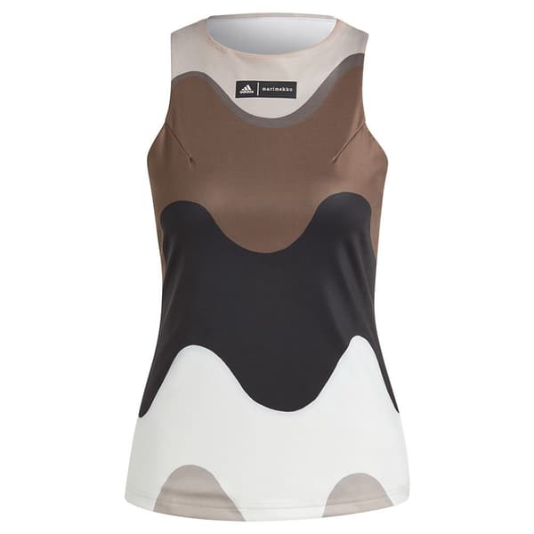 Adidas Ärmlös T-shirt Premium Beige,Vit,Svart S Kvinna