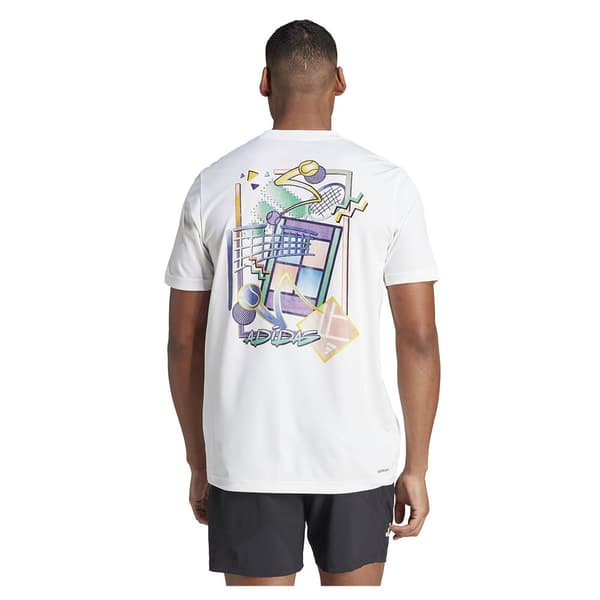 Adidas Kortærmet T-shirt Court Sport Graphic Hvid XL Mand
