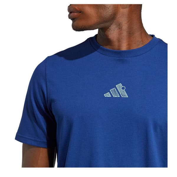 Adidas Ao T-shirt Med Korta ärmar Blå S Man