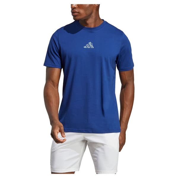 Adidas Ao T-shirt Med Korta ärmar Blå S Man