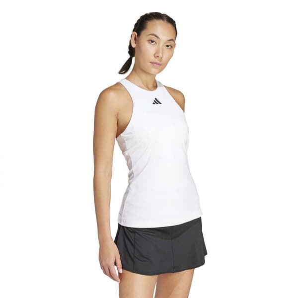 Adidas Y-tank Hihaton T-paita Valkoinen L Nainen