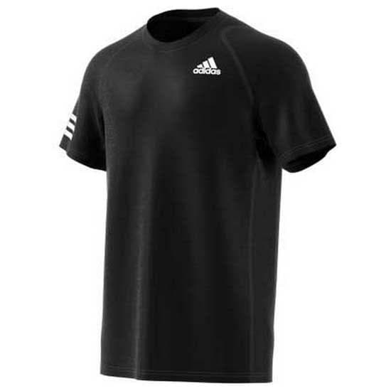 Adidas Club 3 Stripes T-shirt Med Korta ärmar Svart S Man