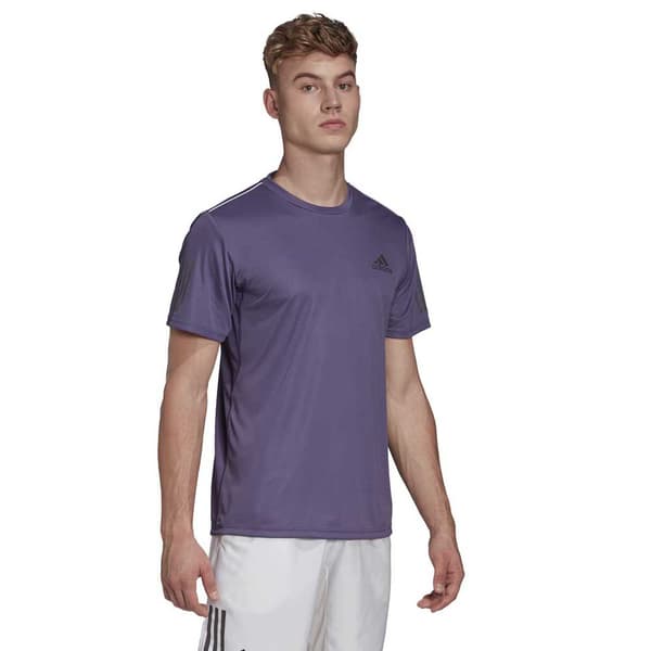 Adidas Club 3 Stripes T-shirt Med Korta ärmar Lila S Man