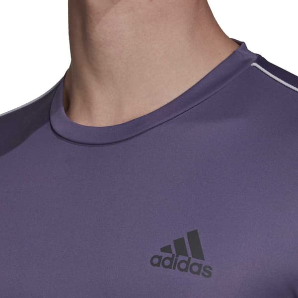 Adidas Club 3 Stripes T-shirt Med Korta ärmar Lila S Man