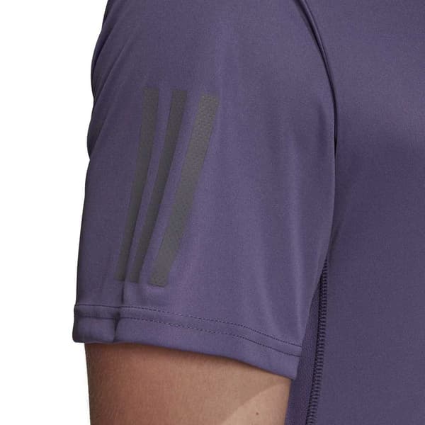 Adidas Club 3 Stripes T-shirt Med Korta ärmar Lila S Man