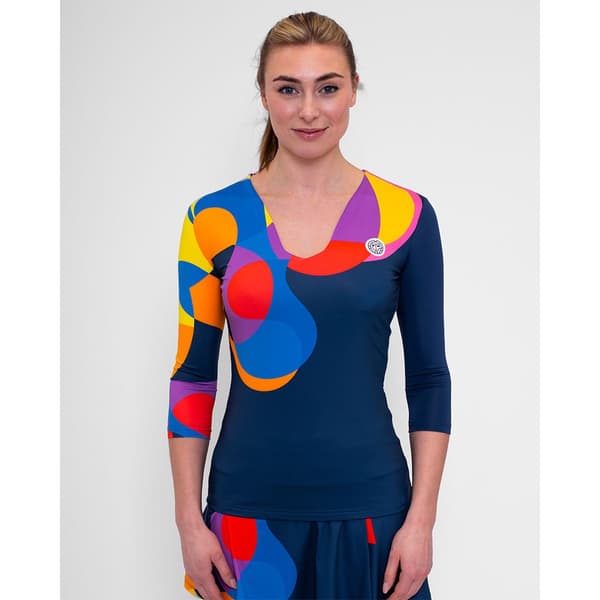 Bidi Badu Twiggy V-neck T-shirt Med Lange ærmer  M Kvinde