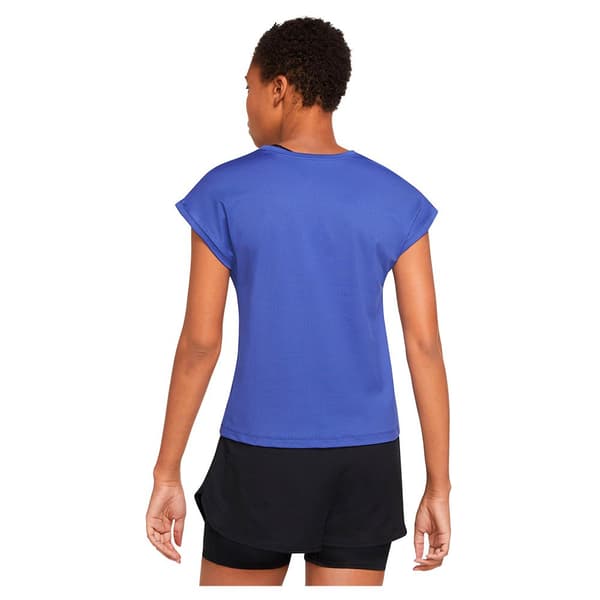 Nike Court Dri Fit Victory T-shirt Med Korte ærmer Blå XS Kvinde