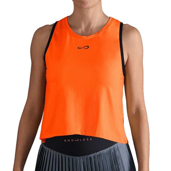 Endless Court ärmlös T-shirt Orange L Kvinna