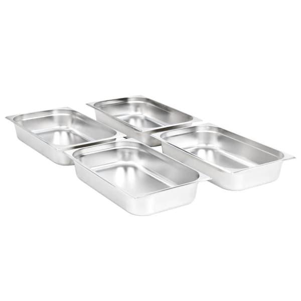 vidaXL gastronorm beholder 4 stk. GN 1/1 100 mm rustfrit stål