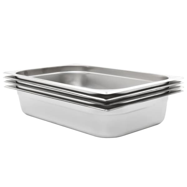 vidaXL gastronorm beholder 4 stk. GN 1/1 100 mm rustfrit stål