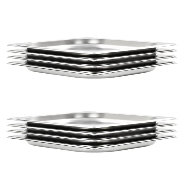vidaXL gastronorm beholder 8 stk. GN 1/1 20 mm rustfrit stål