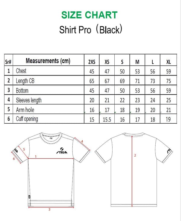 STIGA Träningströja Pro X Black