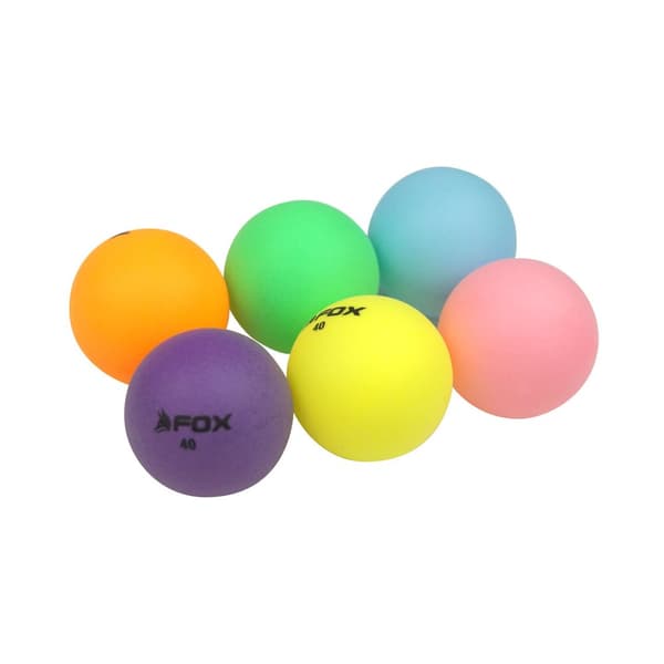 Fox TT Flerfarvet sæt bordtennisbolde (pakke med 6) Multicoloured One Size