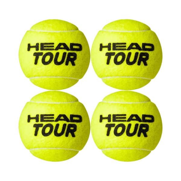 Head Tour Tennisbolde (pakke med 4) Yellow One Size