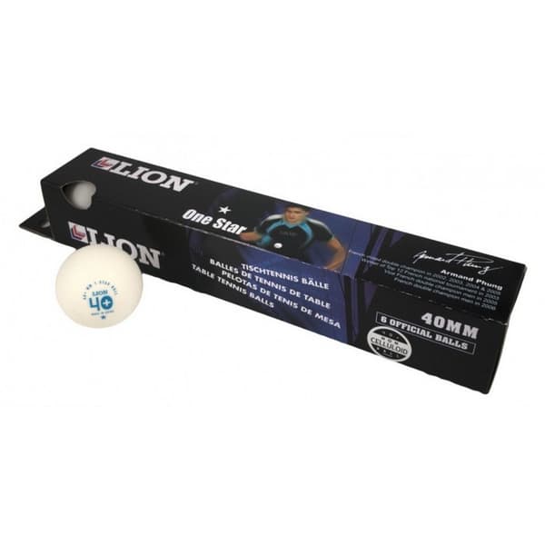 Lion Table Tennis Balls (Pack of 6) White One Size