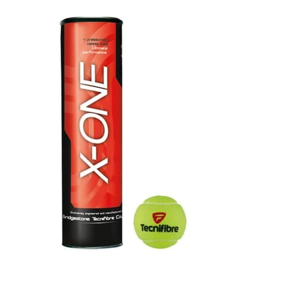 Tennisbollar - TECNIFIBRE - TF X-One boll - Hög konkurrens - Livlig och snabb - Rör med 4 bollar