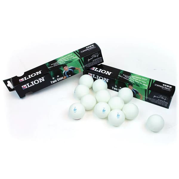 Lion 2 Star Table Tennis Balls (Pack of 6)