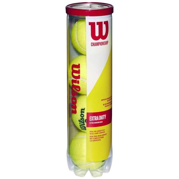Wilson Championship 4 Pack Tennis Ball WRT110000, Tennisbolde, Unisex, gul, Størrelse: One size