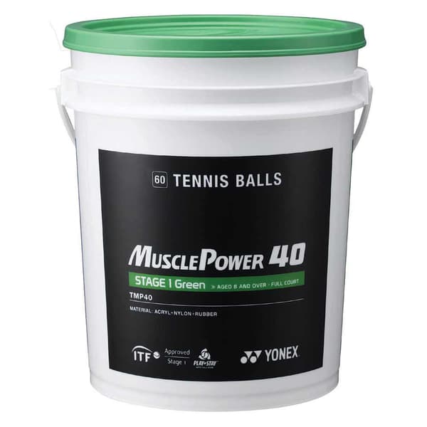 Yonex Hink Tennis Bollar Muscle Power 40 Grönt 60 Balls