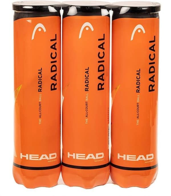 Head tennisboll - 575851 - Radical Tennisbollar - Lådor med 4 bollar - Set med 3