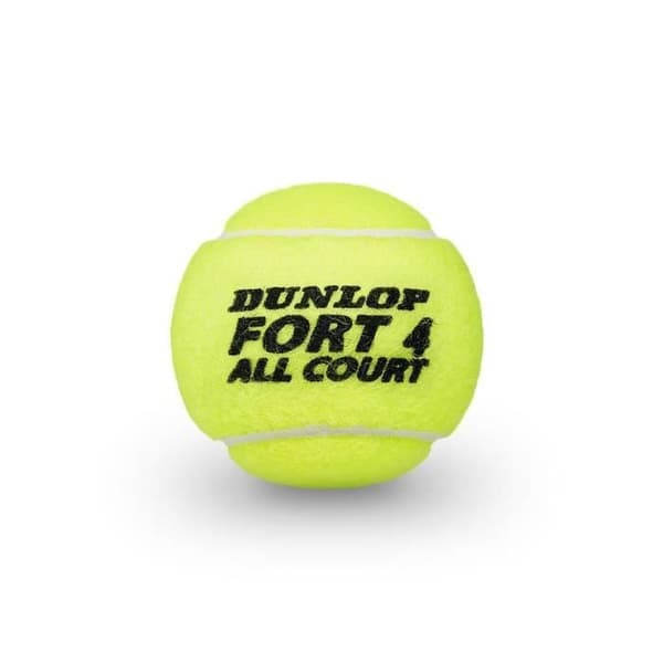Set med 2 tennisbollsrör - Dunlop - Fort All Court - Gul - Heavy Duty - One Size