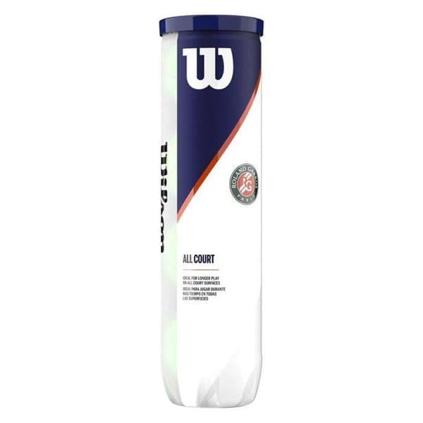 Tennisbollar - Wilson - Roland Garros - 4 st - Naturgummi - Gul