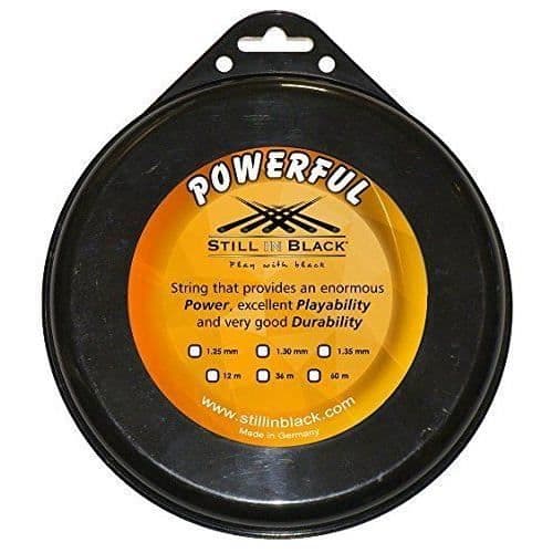 Fortfarande i svart Kraftfull unisex tennisracketsträng för vuxna, vit, 200 m x 1,25 mm - SIB2PF125200 m x 1,25 mm