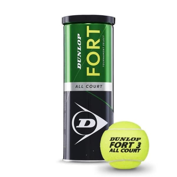 Tennisbollar - Dunlop - Fort All Court - Gul - One Size - Paket med 3
