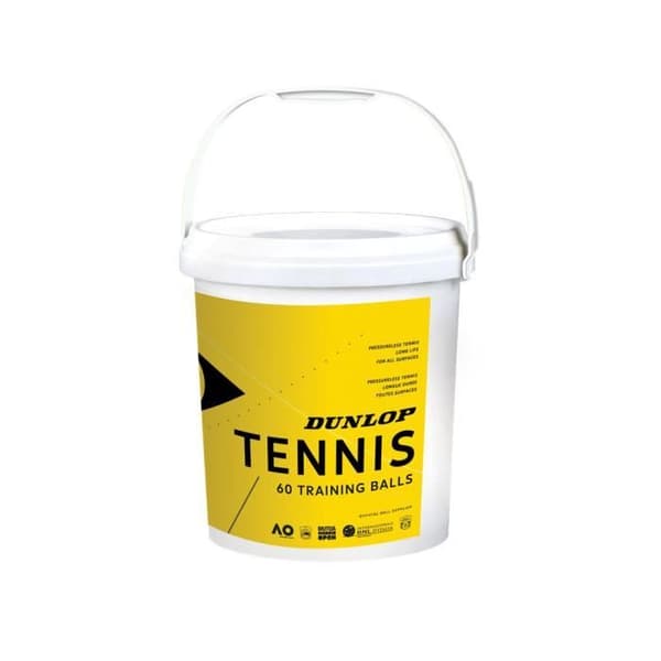 Paket med 60 Dunlop träningstennisbollar - gula - TU