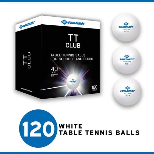 Bordtennisboll - Donic Schildkröt - 40+ - 120 stycken - Vit - Träning