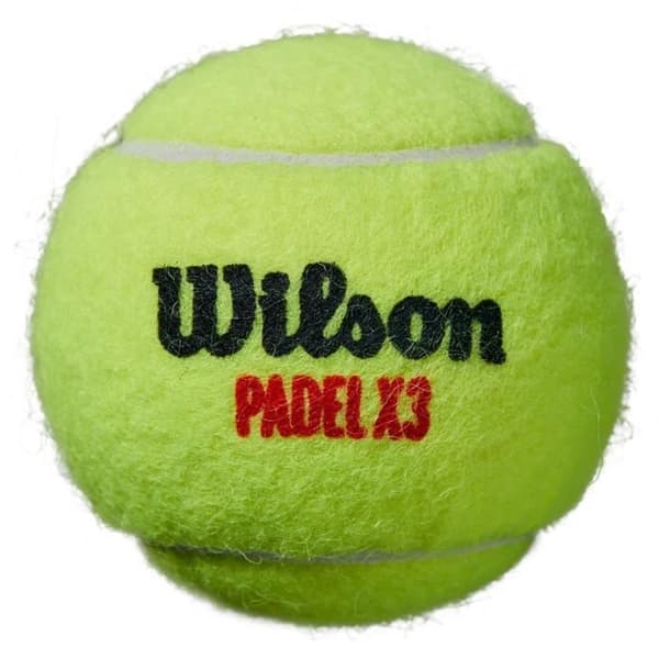 Padelbollar - WILSON - X3 - Gul - Dura-Weave - Paket med 3
