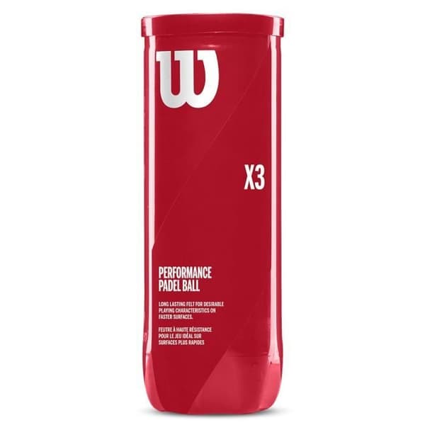 Padelbollar - WILSON - X3 - Gul - Dura-Weave - Paket med 3