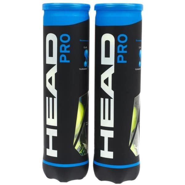 Tennisbollar pack med 2 tuber Bipack pro blue - Head UNI Gul