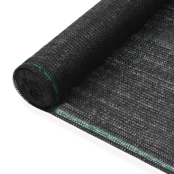 vidaXL tennisskærm HDPE 1,2 x 25 m sort