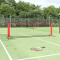 Miniatyrbillede 10 af 10: vidaXL tennisnet 300x100x87 cm polyester sort og rød
