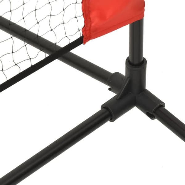 vidaXL Tennisnät svart och röd 400x100x87 cm polyester