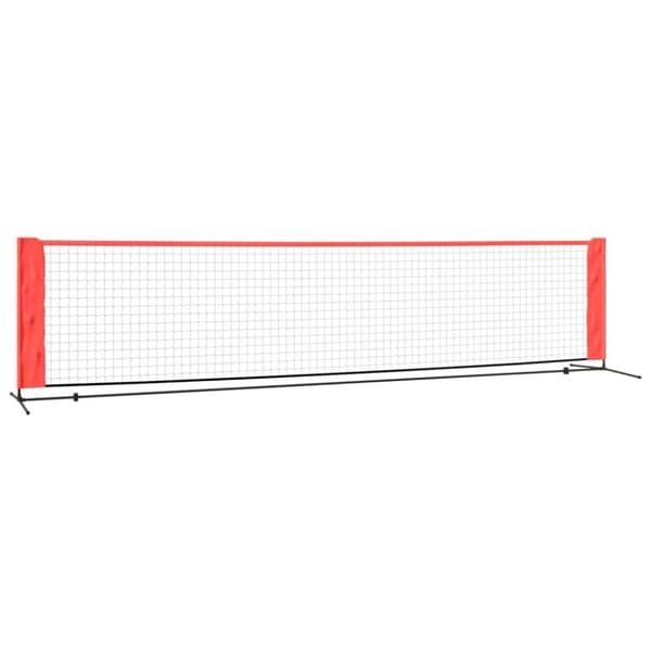vidaXL Tennisnett svart og rød 400x100x87 cm polyester