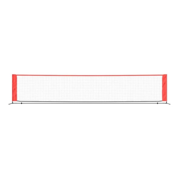 vidaXL Tennisnät svart och röd 500x100x87 cm polyester