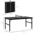 Miniatyrbild 3 av 10: Rootz Compact Bordtennisbordsset - Minipingisbord - Bärbart bordtennis - Rostsäkert aluminium - Perfekt för små utrymmen - 152cm x 76cm x 72cm