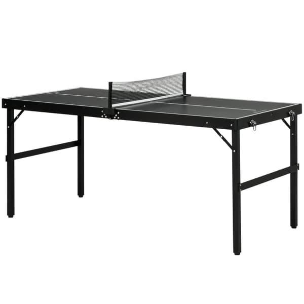Rootz Compact Bordtennisbordsset - Minipingisbord - Bärbart bordtennis - Rostsäkert aluminium - Perfekt för små utrymmen - 152cm x 76cm x 72cm