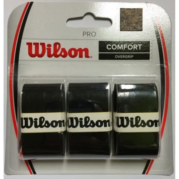 Surgrip - WILSON - Pro Overgrip - Svart - x3 - Oslipad känsla