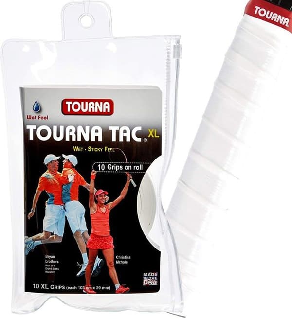 Tourna Tennisracket Grip - TG-2-10-XLW - Unik Sports Tac 10 Pack Tacky Feel Tennis Grip
