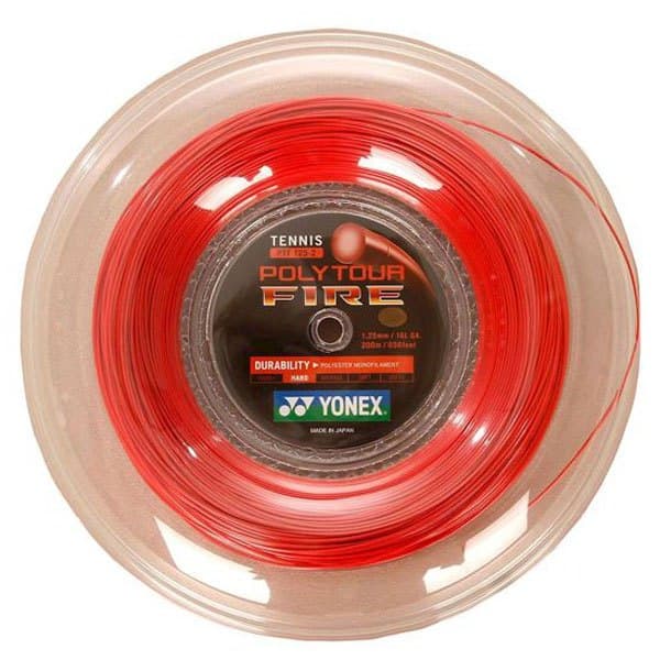 Yonex Tenniskelan Kieli Polytour Fire 200 M Punainen 1.25 mm