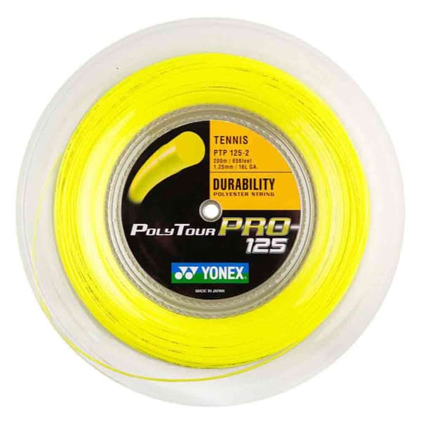 Yonex Tennis Hjulsnor Polytour Pro 200 M Gul 1.30 mm