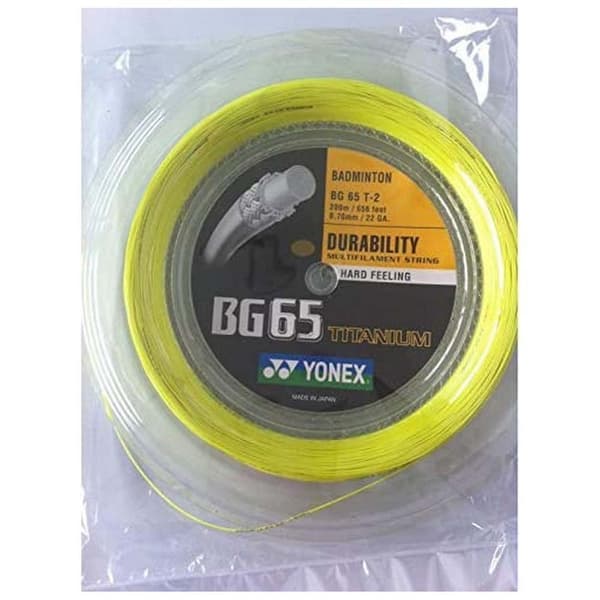Yonex Bg 65 Titanium 200 M Badmintonsnor Gul 0.70 mm