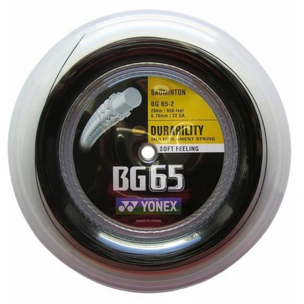 Yonex Sulkapallokelan Kieli Bg 65 200 M Musta 0.70 mm