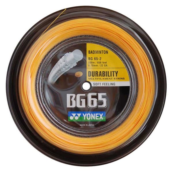 Yonex Sulkapallokelan Kieli Bg 65 200 M Oranssi 0.70 mm