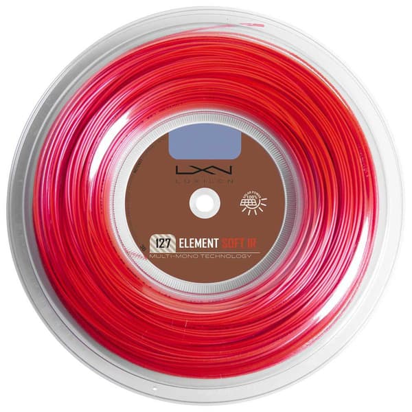 Luxilon Tenniskelan Kieli Element Soft 200 M Punainen 1.27 mm