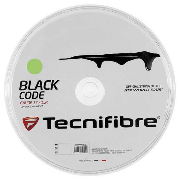 Tecnifibre Tenniskelan Kieli Black Code 200 M Keltainen 1.28 mm